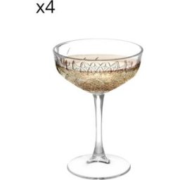 Pasabahce Set 4 coppe di spumante in vetro, da 27 cl