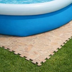 altri brand Tappeto componibile set 8 pezzi 50x50 cm effetto pietra