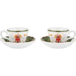 KASANOVA Set tazzine caffè angioletto in porcellana, 2 pezzi