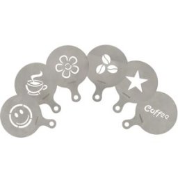 KASANOVA Set stencil con 6 decori in acciaio, da 10 cm