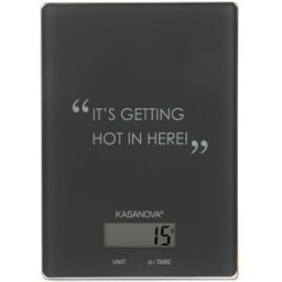 KASANOVA Bilancia da cucina digitale grigia rettangolare con scritta