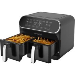 KASANOVA Friggitrice ad aria doppio cestello 1700 W nera