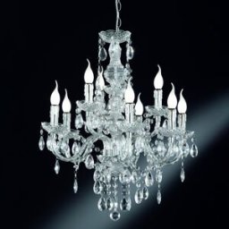 Trio Lighting Lampadario Luster 9 luci trasparente Trio