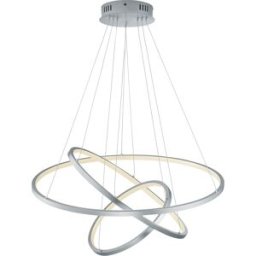 Trio Lighting Lampadario LED 3 anelli in acciaio Aaron Trio