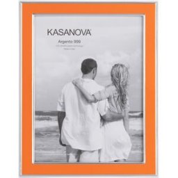 Beltrami Portafoto arancione con argento Miro Silver, foto 13x18 cm