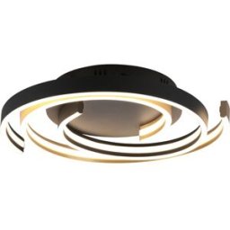 Trio Lighting Plafoniera LED ottone e nero Caya Trio