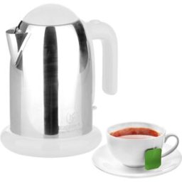 KASANOVA Bollitore K Line bianco da 2200W - in acciaio inox, design Luc