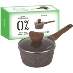 KASANOVA Casseruola 16 cm antiaderente 0 grassi con coperchio