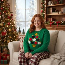 altri brand Maglione natalizio albero donna, taglia L