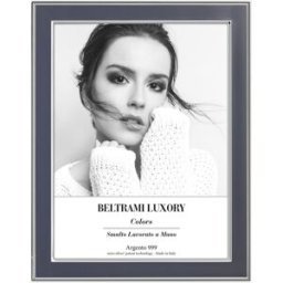 Beltrami Cornice blu con Argento Miro Silver, per foto da 13x18 cm
