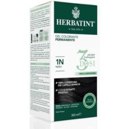ANTICA ERBORISTERIA SpA Herbatint Tintura per Capelli Gel Permanente 3 Dosi 1N Nero 300 ml