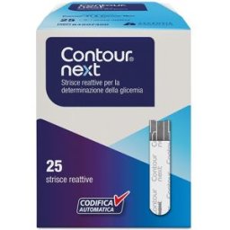 ASCENSIA DIABETES CARE ITALY Contour Next Strisce Reattive per la Glicemia 25 pezzi