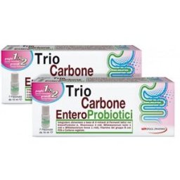 POOL-PHARMA Trio Carbone Enteroprobiotico 7 Flaconcini - Integratore Fermenti Lattici