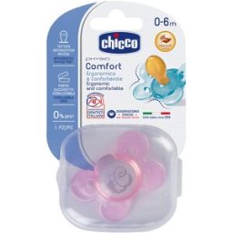 Chicco Succhietto Physio Comfort Silicone Girl ml0 - 6 mesi 2 Pezzi