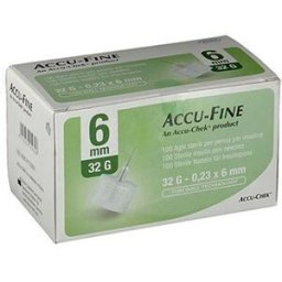 ROCHE DIAGN D.CARE Accu-Chek Ago Accu-Fine G32 6 mm Ago per Penna Insulina 100 Pezzi