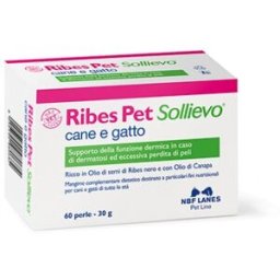 NBF LANES VET Ribes Pet Sollievo 60 Perle - Integratore Alimentare Cani e Gatti