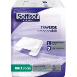 S.I.L.C. SpA Soffisof Classic Traversa Per Incontinenza Super 80 x 180 cm 15 Pezzi