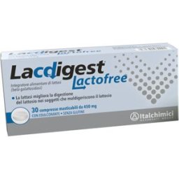 ITALCHIMICI RECORDATI Lactgest Lactofree 30 Compresse - Integratore Lattasi per Intolleranza al Lattosio