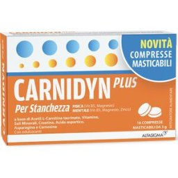 ALFASIGMA SPA NO RX Carnidyn Plus 18 Compresse Masticabili - Integratore Alimentare