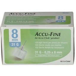 ROCHE DIAGN D.CARE Accu-Chek Ago Accu-Fine G31 8 mm Ago per Penna Insulina 100 Pezzi