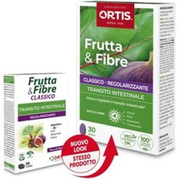 ORTIS LAB. Frutta e Fibre Classico 30 Compresse - Integratore Transito Intestinale