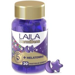 MENARINI OTC Laila Dormibene Gusto Frutti di Bosco 30 Pastiglie Gommose - Integratore Melatonina Sonno e Stress