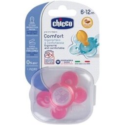 Chicco Succhietto Physio Comfort Silicone Girl ml6 - 12 mesi 2 Pezzi