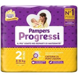 FATER BABYCARE Pampers Progressi Mini Taglia 2 3/6 Kg 28 pannolini