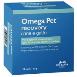 N.B.F. LANES Srl Omega Pet Recovery 120 Perle - Mangime per Cani e Gatti Funzione Cutanea e Cardiaca