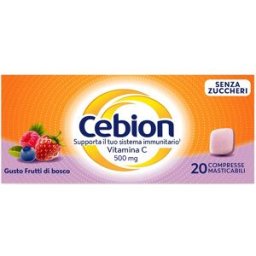 PROCTER Cebion Masticabile Senza Zucchero 20 Compresse - Integratore di Vitamina C