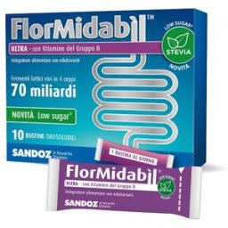 FMCJ FlorMidabil Ultra con Stevia 10 Bustine - Integratore Fermenti Lattici Vivi