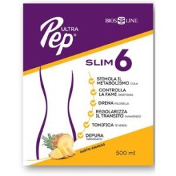 BIOS LINE SpA Ultra Pep Slim 6 Gusto Ananas 500 ml - Integratore Dimagrante