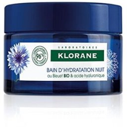 PIERRE FABRE Klorane Fiordaliso Bio Bagno di Idratazione Notte con Acido Ialuronico di Origine Vegetale 50 ml