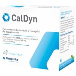 METAGENICS BELGIUM CalDyn 21 Bustine - Integratore Calcio Magnesio e Vitamine D e K2
