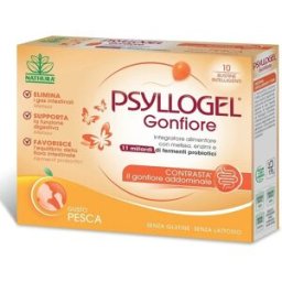 NATHURA Psyllogel Gonfiore Gusto Pesca 10 Bustine - Integratore Gonfiore Addominale