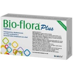 BIODELTA Srl Bioflora Plus 30 capsule - Integratore Polivitaminico e Prebiotici