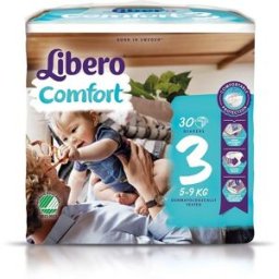 ESSITY (LIB,TEMP) Libero Comfort Pannolini Taglia 3 Midi 5-9 kg 30 Pezzi
