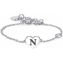 Sagapò Bracciale Donna Gioiello Click Lettera N SCK131