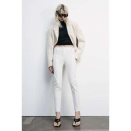 Patrizia Pepe Pantalone slim alla caviglia bianco 40