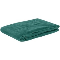 ERWIN M. Copriletto Samara Diamond ; 180x260 cm (LxL); petrolio; rettangolare