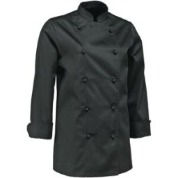 PULSIVA Giacca da cuoca Paolina maniche lunghe ; Taglia 46; nero
