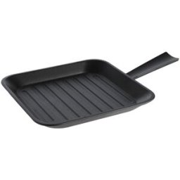 Vega Piatto in ghisa Pegosi con griglia ; 25.5x25.5 cm (LxL); nero; quadrata