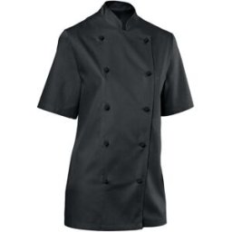 PULSIVA Giacca da cuoca Paolina maniche corte ; Taglia 42; nero