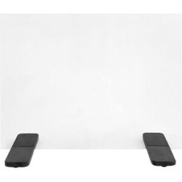 PULSIVA Elemento di protezione da tavolo Prevent in vetro ESG ; 60x30x80 cm (LxPxH); nero