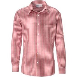 PULSIVA Camicia da uomo Tom ; Taglia 45/46; rosso/bianco