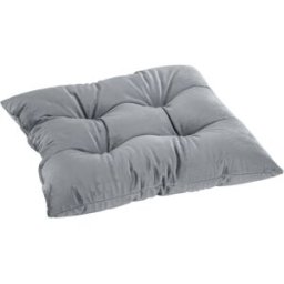 ERWIN M. Cuscino sedia in velluto Samara ; 40x40 cm (LxL); grigio scuro; tinta unita, quadrata