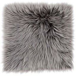 ERWIN M. Cuscino per sedia in pelliccia Bergen quadrato ; 40x40 cm (LxL); grigio; tinta unita, quadrata