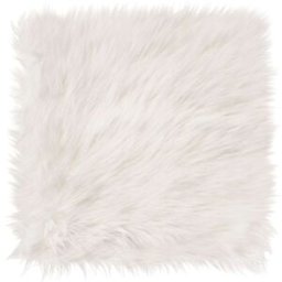 ERWIN M. Cuscino per sedia in pelliccia Bergen quadrato ; 40x40 cm (LxL); bianco crema; tinta unita, quadrata