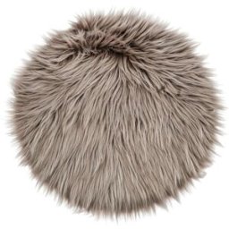 ERWIN M. Cuscino per sedia in pelliccia Bergen rotondo ; 35 cm (Ø); marrone; tinta unita, rotonda