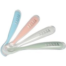 Béaba Set Di 4 Cucchiai In Silicone Bèaba Eucalipto